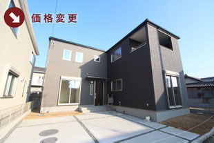 岡山市南区妹尾の新築一戸建て分譲住宅の外観 物件詳細ページにリンク