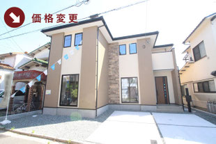 倉敷市白楽町の新築一戸建て分譲住宅の外観 物件詳細ページにリンク