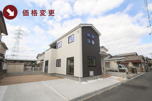 岡山市南区当新田の新築一戸建て分譲住宅の外観 物件詳細ページにリンク