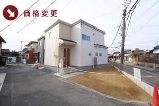 岡山県倉敷市平田の新築一戸建て分譲住宅の外観 物件詳細ページにリンク