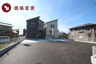 岡山市中区長岡の新築一戸建て分譲住宅の外観 物件詳細ページにリンク