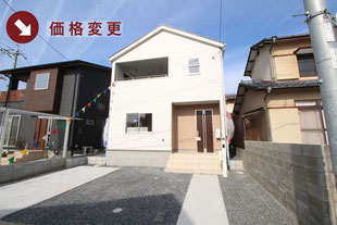 岡山県倉敷市連島中央の新築一戸建て分譲住宅の外観 物件詳細ページにリンク