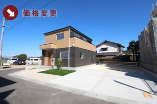 岡山市南区郡の新築一戸建て分譲住宅の外観 物件詳細ページにリンク