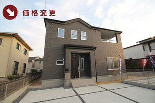 倉敷市玉島八島の新築一戸建て分譲住宅の外観 物件詳細ページにリンク
