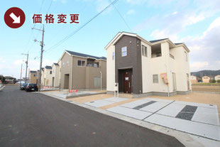 岡山県倉敷市東塚4丁目の新築一戸建て分譲住宅の外観 物件詳細ページにリンク