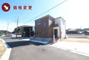 玉野市長尾の新築一戸建て分譲住宅の外観 物件詳細ページにリンク