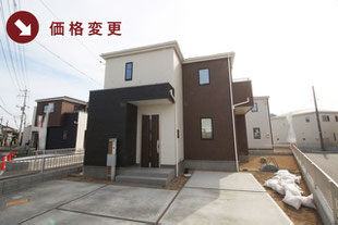 岡山市南区郡の新築一戸建て分譲住宅の外観 物件詳細ページにリンク