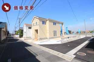 岡山県倉敷市玉島乙島の新築一戸建て分譲住宅の外観 物件詳細ページにリンク