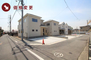 住所の新築一戸建て分譲住宅の外観 物件詳細ページにリンク