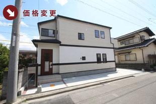 岡山市北区白石の新築一戸建て分譲住宅の外観 物件詳細ページにリンク