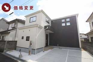 岡山市中区平井の新築一戸建て分譲住宅の外観 物件詳細ページにリンク