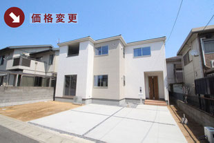 岡山市南区築港緑町の新築一戸建て分譲住宅の外観 物件詳細ページにリンク