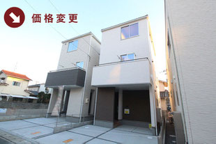 岡山市北区平田の新築一戸建て分譲住宅の外観 物件詳細ページにリンク