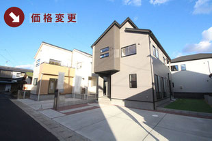 岡山市中区兼基の新築一戸建て分譲住宅の外観 物件詳細ページにリンク