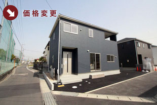岡山市北区一宮の新築一戸建て分譲住宅の外観 物件詳細ページにリンク