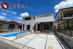 岡山市南区あけぼの町の新築一戸建て分譲住宅の外観 物件詳細ページにリンク
