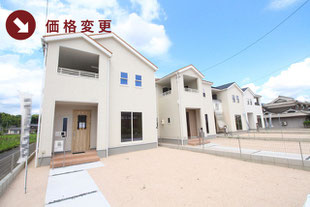 岡山県総社市門田の新築一戸建て分譲住宅の外観 物件詳細ページにリンク