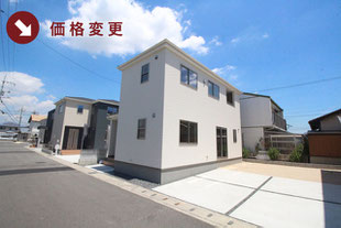 岡山市中区江並の新築一戸建て分譲住宅の外観 物件詳細ページにリンク