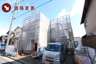 岡山県岡山市南区大福の新築一戸建て分譲住宅の外観 物件詳細ページにリンク