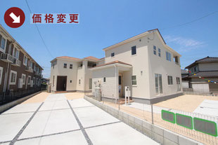 岡山県倉敷市玉島黒崎新町の新築一戸建て分譲住宅の外観 物件詳細ページにリンク