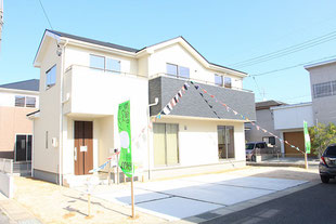 岡山県岡山市南区妹尾の新築一戸建て分譲住宅の外観 物件詳細ページにリンク