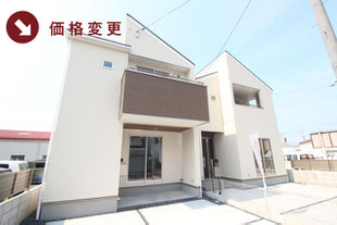 岡山市北区下中野の新築一戸建て分譲住宅の外観 物件詳細ページにリンク