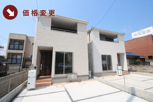 岡山市東区西大寺中の新築一戸建て分譲住宅の外観 物件詳細ページにリンク
