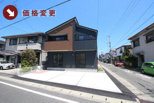 岡山市南区並木町1丁目の新築一戸建て分譲住宅の外観 物件詳細ページにリンク