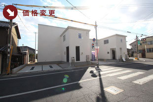 岡山県倉敷市水江の新築一戸建て分譲住宅の外観 物件詳細ページにリンク