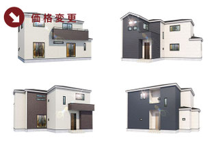 玉野市長尾の新築一戸建て分譲住宅の外観 物件詳細ページにリンク