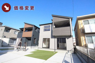 岡山市中区長岡の新築一戸建て分譲住宅の外観 物件詳細ページにリンク