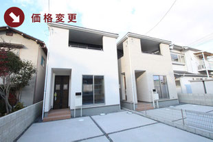 岡山市東区西大寺上の新築一戸建て分譲住宅の外観 物件詳細ページにリンク