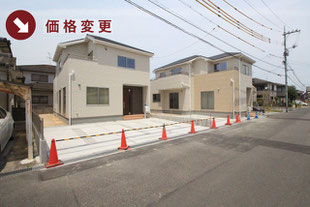 岡山県岡山市南区福田の新築一戸建て分譲住宅の外観 物件詳細ページにリンク