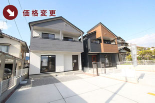 岡山市東区西大寺中野の新築一戸建て分譲住宅の外観 物件詳細ページにリンク
