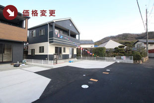 岡山市南区彦崎の新築一戸建て分譲住宅の外観 物件詳細ページにリンク