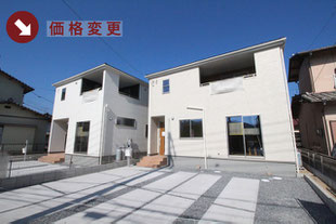 岡山市東区南古都の新築一戸建て分譲住宅の外観 物件詳細ページにリンク