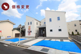 岡山県倉敷市西阿知町の新築一戸建て分譲住宅の外観 物件詳細ページにリンク