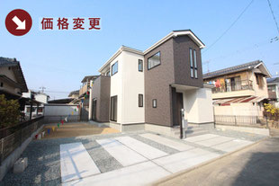 総社市清音柿木の新築一戸建て分譲住宅の外観 物件詳細ページにリンク