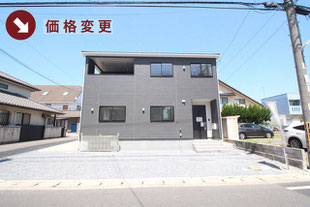岡山市中区関の新築一戸建て分譲住宅の外観 物件詳細ページにリンク