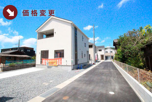 岡山県倉敷市林の新築一戸建て分譲住宅の外観 物件詳細ページにリンク