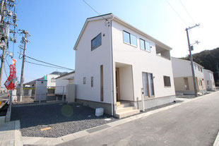 岡山県岡山市南区宗津の新築一戸建て分譲住宅の外観 物件詳細ページにリンク