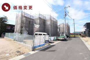 岡山県倉敷市連島町鶴新田の新築一戸建て分譲住宅の外観 物件詳細ページにリンク
