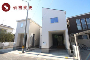 岡山市北区東古松の新築一戸建て分譲住宅の外観 物件詳細ページにリンク