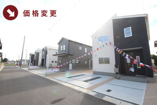 倉敷市玉島乙島の新築一戸建て分譲住宅の外観 物件詳細ページにリンク