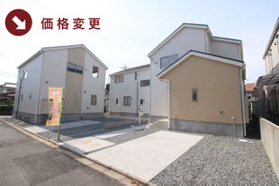 岡山県岡山市中区中井の新築一戸建て分譲住宅の外観 物件詳細ページにリンク