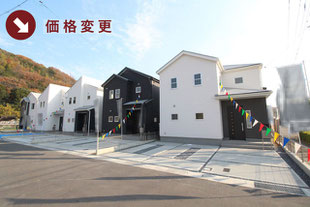 岡山県倉敷市福田町古新田の新築一戸建て分譲住宅の外観 物件詳細ページにリンク
