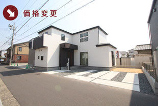 岡山市南区芳泉の新築一戸建て分譲住宅の外観 物件詳細ページにリンク