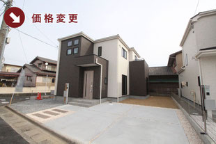 岡山市東区益野町の新築一戸建て分譲住宅の外観 物件詳細ページにリンク