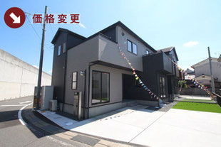 岡山市中区中島の新築一戸建て分譲住宅の外観 物件詳細ページにリンク