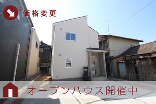 倉敷市児島下の町の新築一戸建て分譲住宅の外観 物件詳細ページにリンク